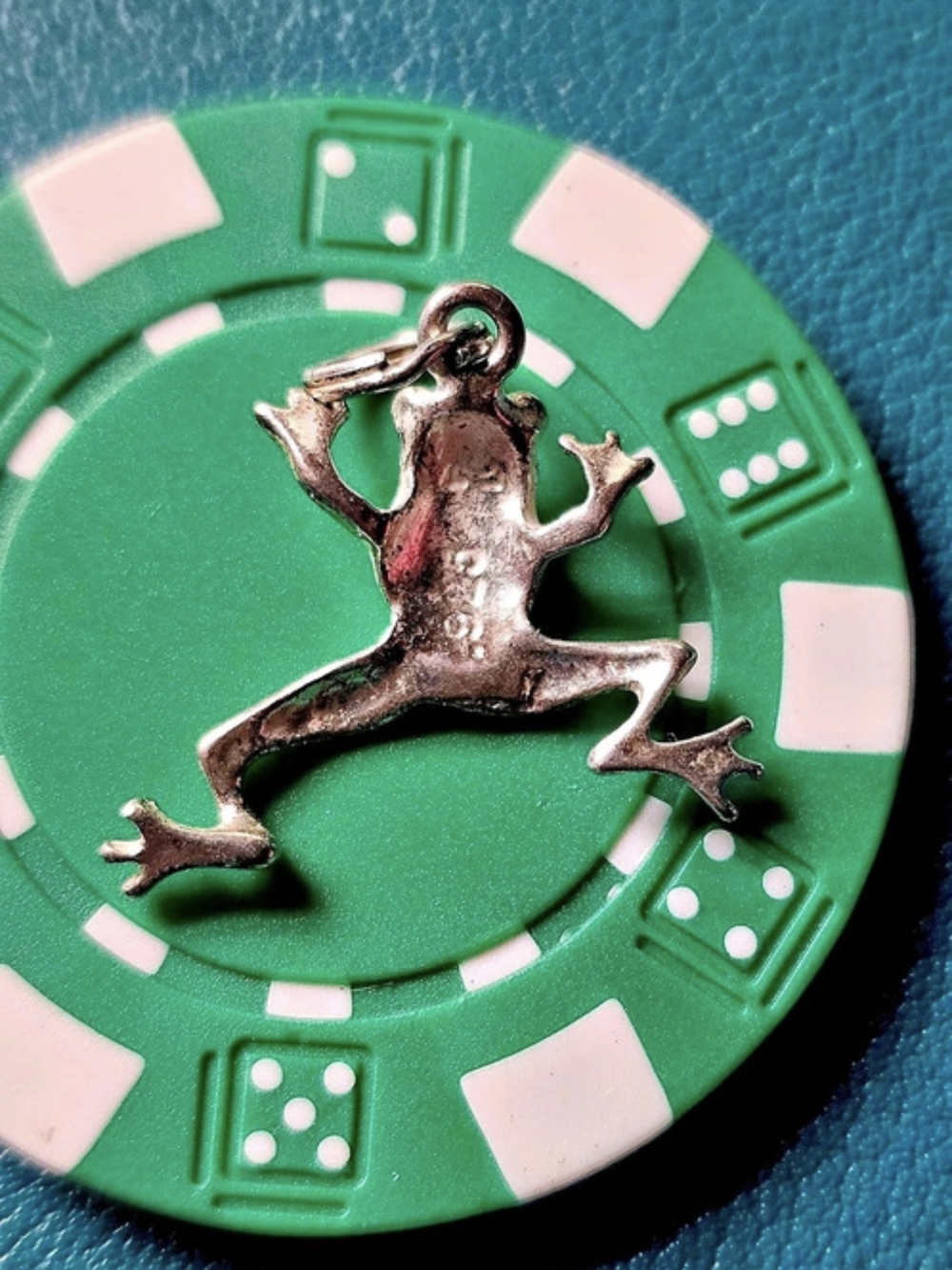 Silver 925 Stamped Tree-Frog Charm Pendant - Picture 3 of 5